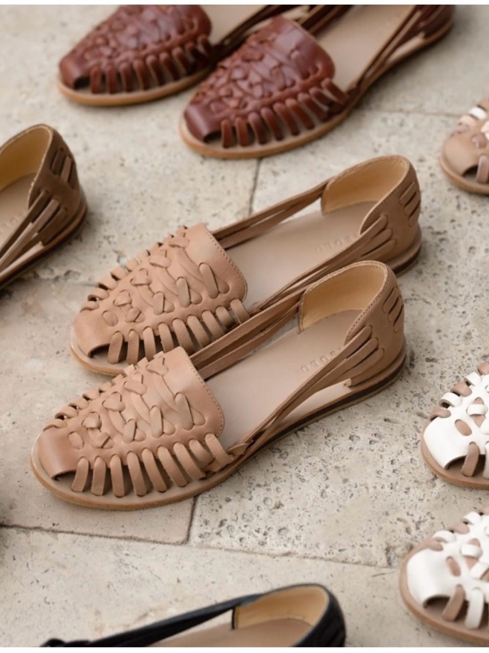 Nisolo Woven Leather Sandal - Honey